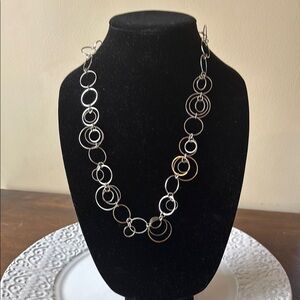 Elegant Silver Circle Necklace